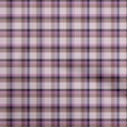 thumbnail image 1 of oneOone Cotton Jersey Pink Fabric Check Dress Material Fabric Print Fabric By The Yard 58 Inch Wide, 1 of 4