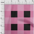 thumbnail image 1 of oneOone Cotton Jersey Pink Fabric Gingham Check Dress Material Fabric Print Fabric By The Yard 58 Inches Wide, 1 of 4