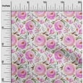 thumbnail image 1 of oneOone Cotton Jersey Pink Fabric Leaves & Flowers Floral Quilting Supplies Print Sewing Fabric By The Yard 58 Inch Wide, 1 of 4