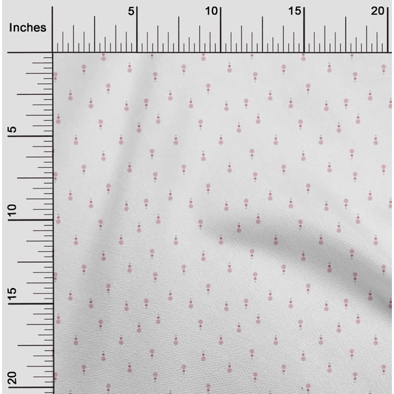 oneOone Cotton Jersey Pink Fabric Polka Dots Dress Material Fabric Print Fabric by The Yard 58 Inches Wide
