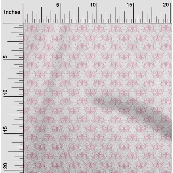oneOone Cotton Jersey Pink Fabric Shapes Geometric Fabric For Sewing Printed Craft Fabric By The Yard 58 Inch Wide