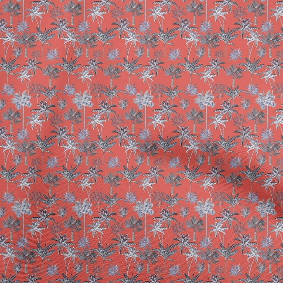 oneOone Cotton Jersey Red Fabric Tropical Dress Material Fabric Print Fabric By The Yard 58 Inch Wide