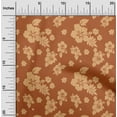 thumbnail image 1 of oneOone Cotton Jersey Rust Brown Fabric Artistic Flower Craft Projects Decor Fabric Printed By The Yard 58 Inches Wide, 1 of 4