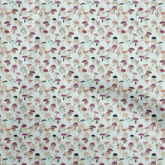 oneOone Cotton Jersey Sky Blue Fabric Autumn Mushroom Fabric For Sewing Printed Craft Fabric By The Yard 58 Inch Wide