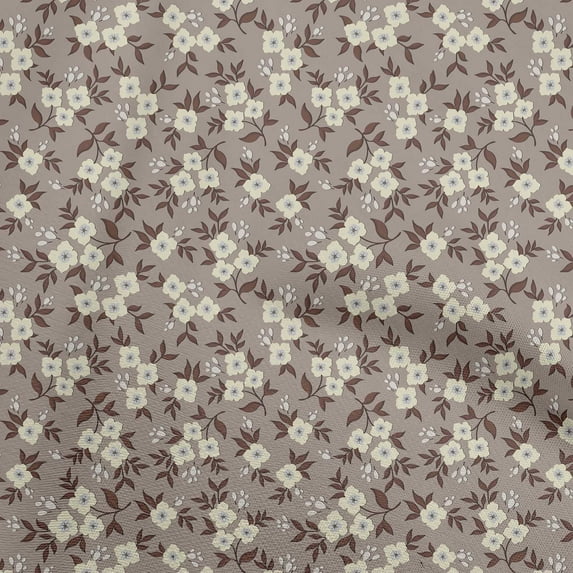 oneOone Cotton Jersey Tawny Brown Fabric Floral Fabric For Sewing Printed Craft Fabric By The Yard 58 Inch Wide