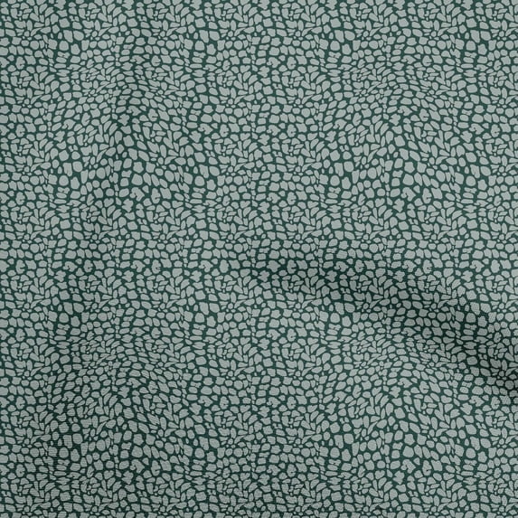 oneOone Cotton Jersey Teal Blue Fabric Animal Skin Quilting Supplies Print Sewing Fabric By The Yard 58 Inch Wide