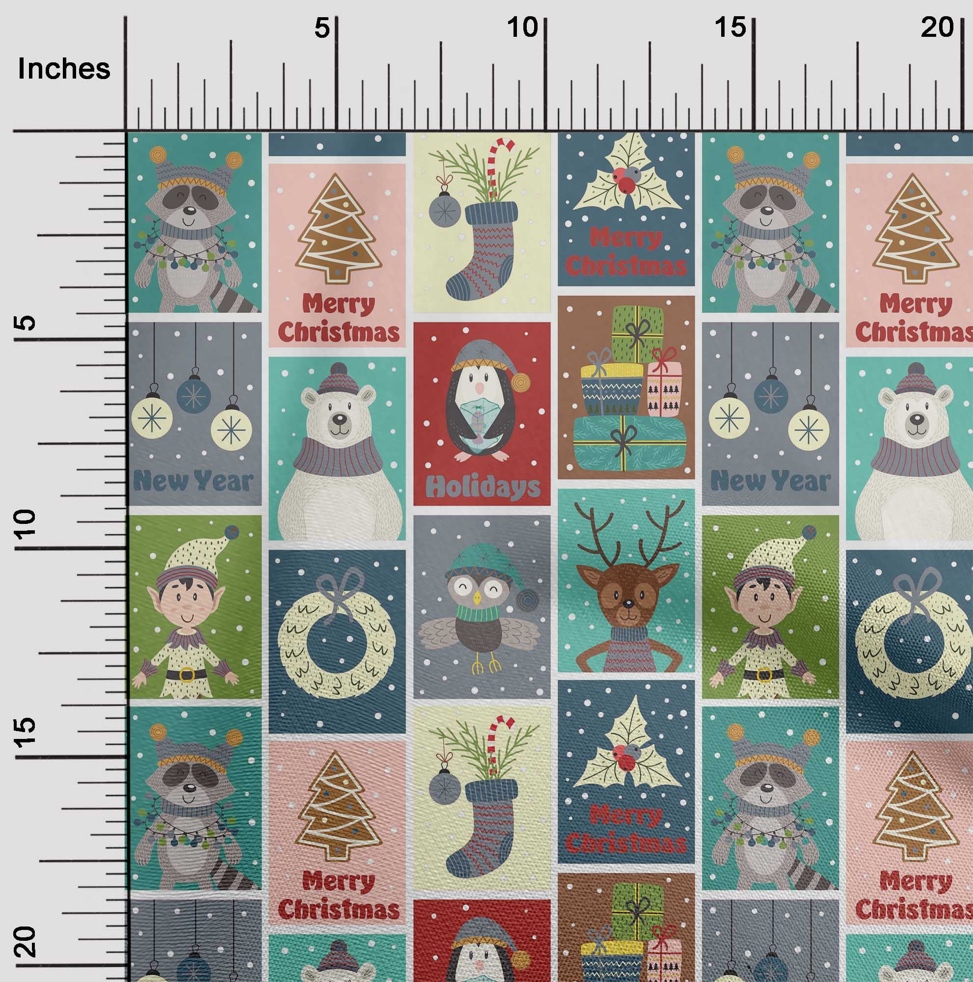 oneOone Cotton Jersey Teal Blue Fabric Christmas Theme Party Dress Material Fabric Print Fabric By The Yard 58 Inch Wide