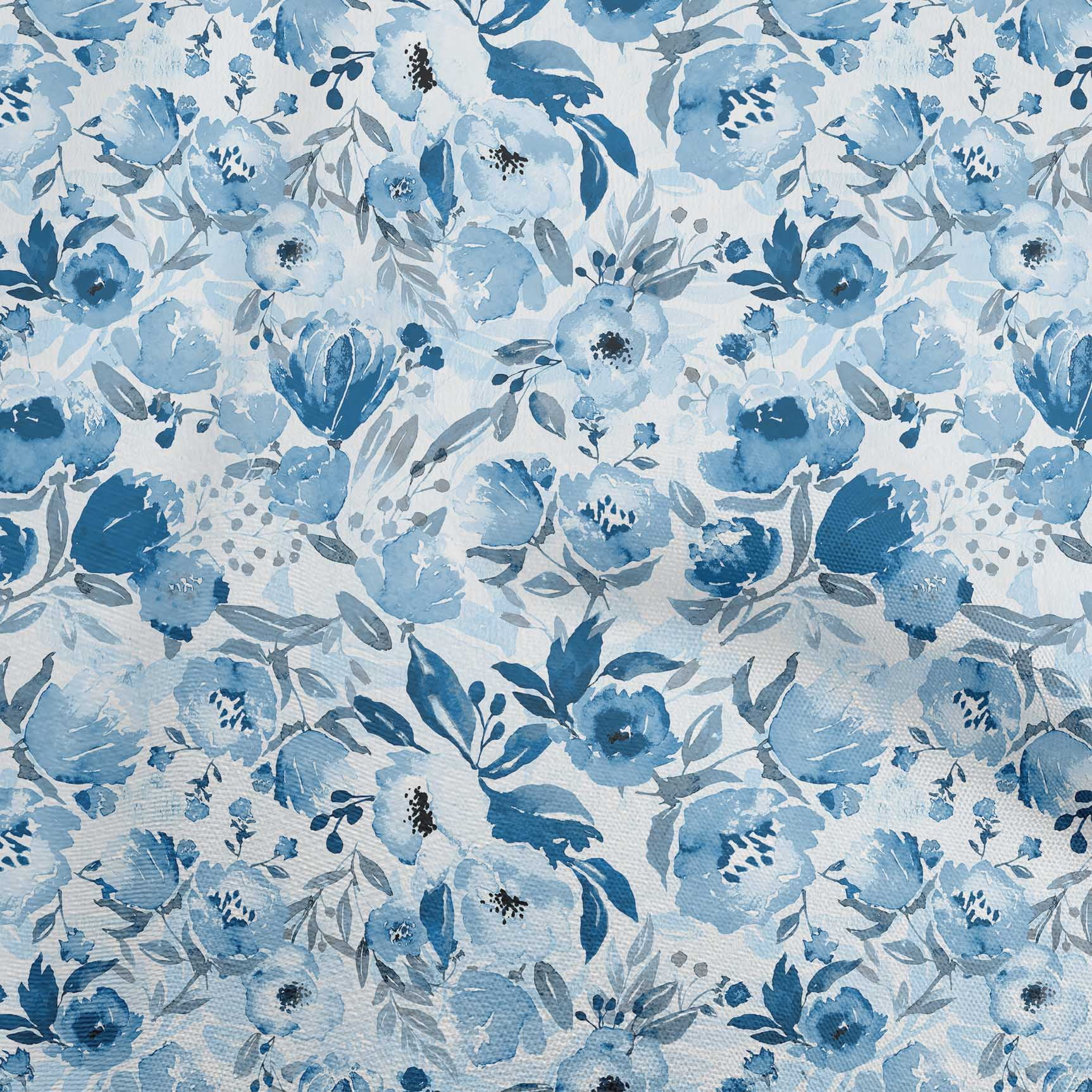oneOone Cotton Jersey Teal Blue Fabric Floral Diy Clothing Quilting Fabric Print Fabric By Yard 58 Inch Wide-3T