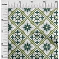 thumbnail image 1 of oneOone Cotton Jersey Teal Green Fabric Floral & Tiles Moroccan Sewing Craft Projects Fabric Prints By Yard 58 Inch Wide, 1 of 4