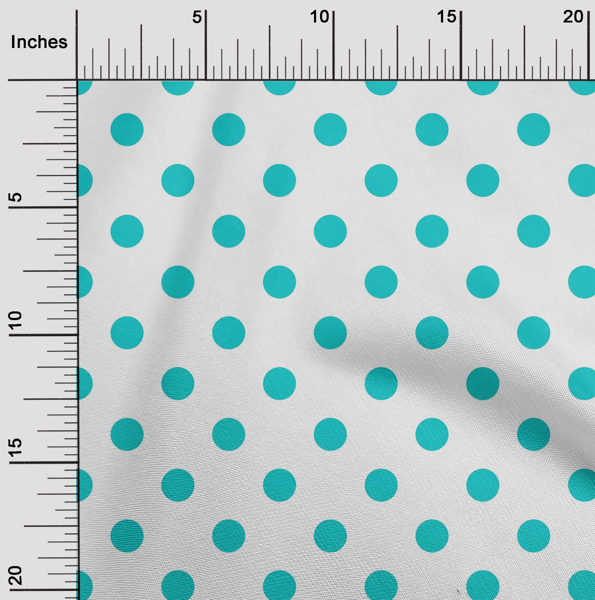 oneOone Cotton Jersey Turquoise Blue Fabric Polka Dots Dots Sewing Fabric By The Yard Printed Diy Clothing Sewing Supplies 58 Inch Wide