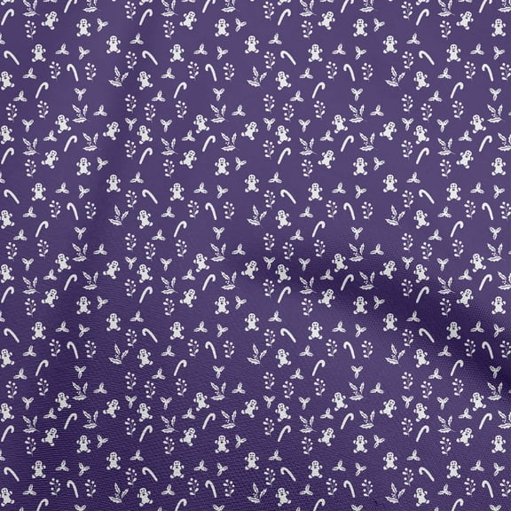 oneOone Cotton Jersey Violet Fabric Christmas Diy Clothing Quilting Fabric Print Fabric By Yard 58 Inch Wide