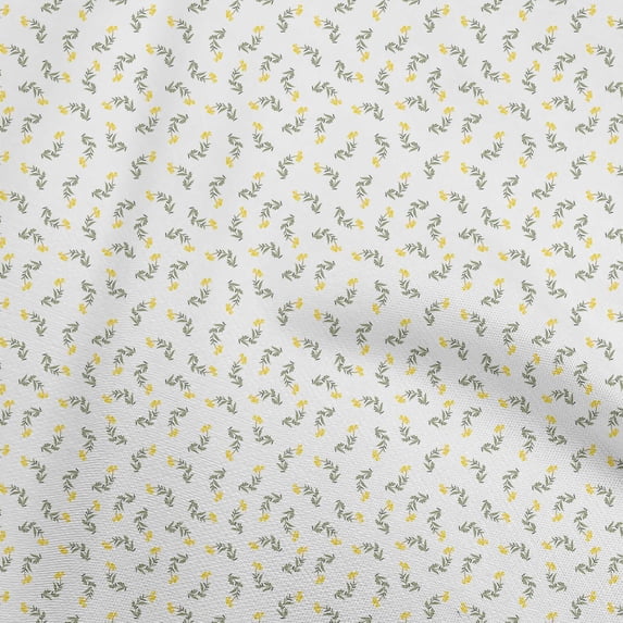 oneOone Cotton Jersey White Fabric Floral Fabric For Sewing Printed Craft Fabric By The Yard 58 Inch Wide