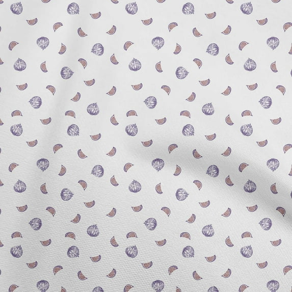 oneOone Cotton Jersey White Fabric Fruits Fabric For Sewing Printed Craft Fabric By The Yard 58 Inch Wide