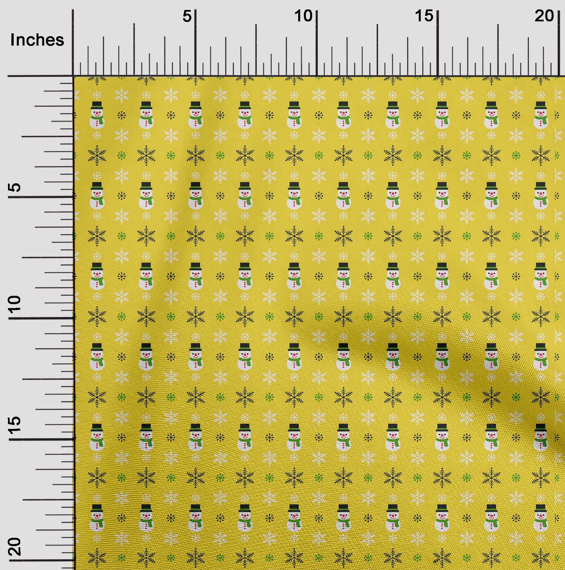 oneOone Cotton Jersey Yellow Fabric Merry Christmas Quilting Supplies Print Sewing Fabric By The Yard 58 Inch Wide-KZG