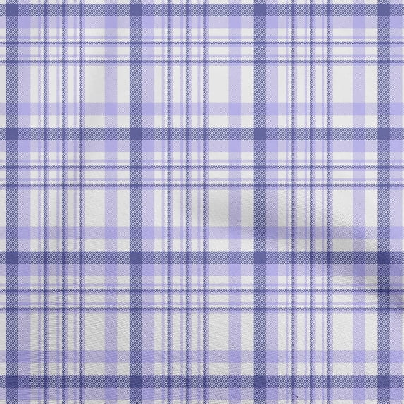 oneOone Cotton Poplin Amethyst Fabric Plaid Craft Projects Decor Fabric Printed By The Yard 42 Inch Wide
