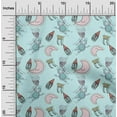 thumbnail image 1 of oneOone Cotton Poplin Baby Blue Fabric Baby Feeder|Moon & Cartoon Sheep Kids Dress Material Fabric Print Fabric By The Yard 56 Inch Wide, 1 of 4