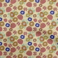 thumbnail image 1 of oneOone Cotton Poplin Beige Fabric Abstract Retro Floral Dress Material Fabric Print Fabric By The Yard 42 Inch Wide, 1 of 4