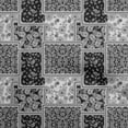 thumbnail image 1 of oneOone Cotton Poplin Black Fabric Asian Paisley Craft Projects Decor Fabric Printed By The Yard 56 Inch Wide, 1 of 4