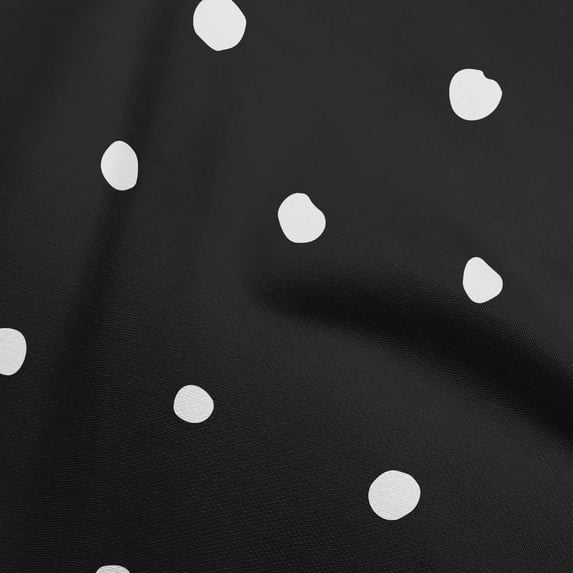 oneOone Cotton Poplin Black Fabric Dot Craft Projects Decor Fabric Printed By The Yard 56 Inch Wide-5376