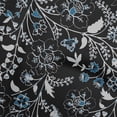 thumbnail image 1 of oneOone Cotton Poplin Black Fabric Jacobean Floral Sewing Craft Projects Fabric Prints By Yard 42 Inch Wide, 1 of 5