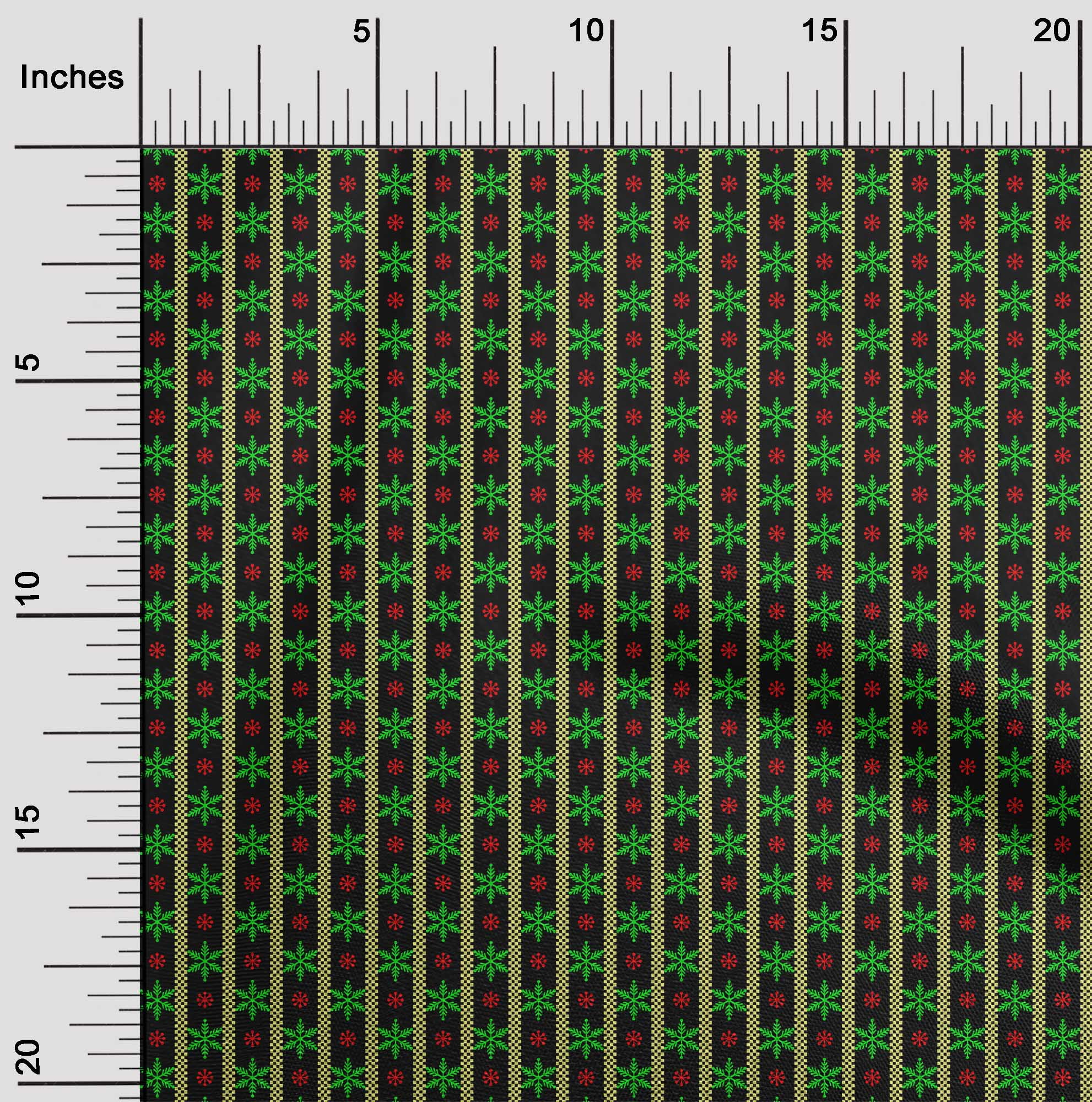 oneOone Cotton Poplin Black Fabric Merry Christmas Sewing Material Print Fabric By The Yard 42 Inch Wide - 1Y