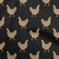 thumbnail image 1 of oneOone Cotton Poplin Black Fabric Rooster Cock Quilting Supplies Print Sewing Fabric By The Yard 42 Inch Wide, 1 of 4
