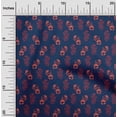 thumbnail image 1 of oneOone Cotton Poplin & Blue Fabric Floral Block Craft Projects Decor Fabric Printed By The Yard 56 Inch Wide, 1 of 4
