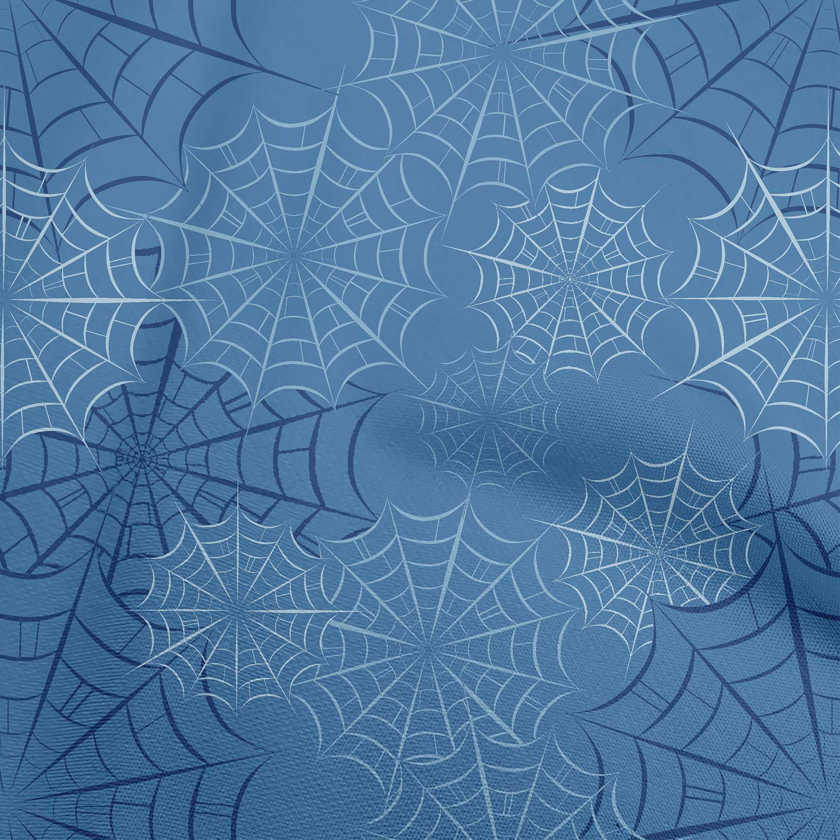 oneOone Cotton Poplin Blue Fabric Halloween Craft Projects Decor Fabric Printed By The Yard 56 Inch Wide