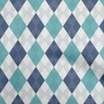 thumbnail image 1 of oneOone Cotton Poplin Blue & Green Fabric Check Argyle Fabric For Sewing Printed Craft Fabric By The Yard 42 Inch Wide, 1 of 5