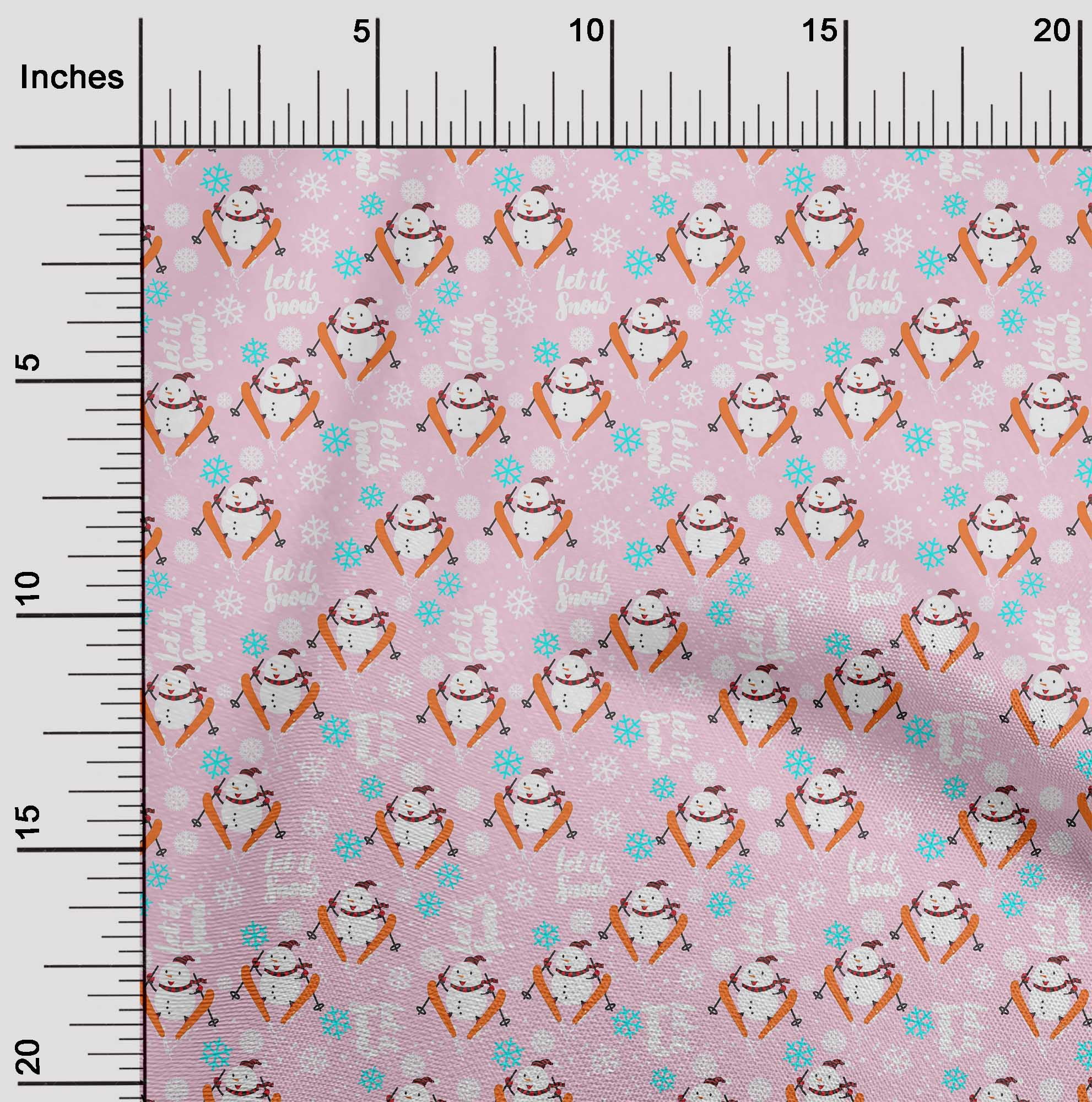 oneOone Cotton Poplin Blush Pink Fabric Christmas Dress Material Fabric Print Fabric By The Yard 42 Inch Wide