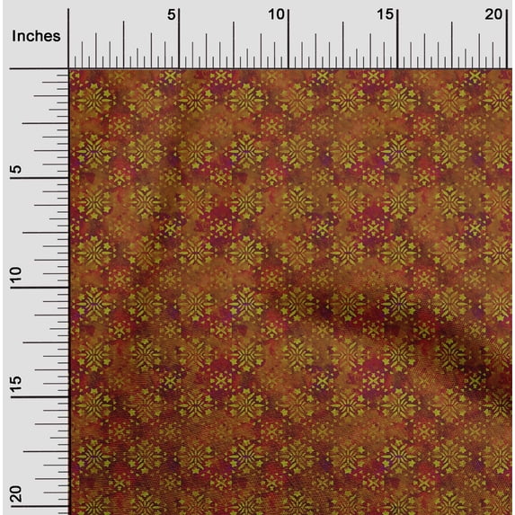 oneOone Cotton Poplin Brown Fabric Batik Fabric For Sewing Printed Craft Fabric By The Yard 56 Inch Wide - VO
