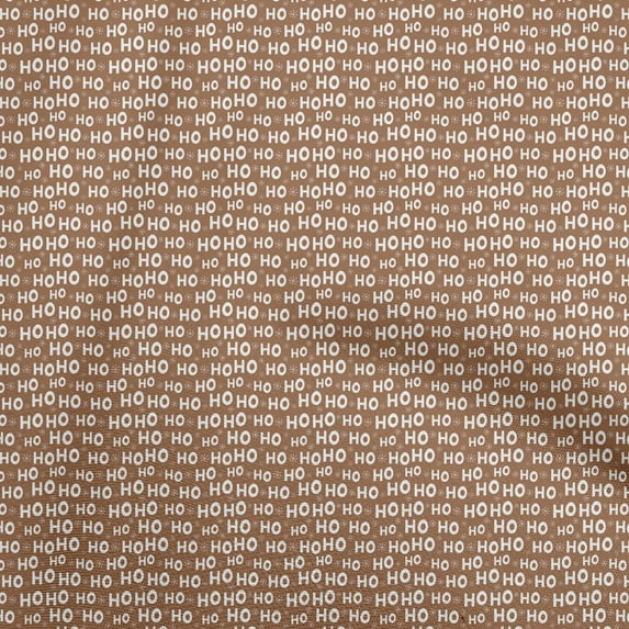 oneOone Cotton Poplin Brown Fabric Christmas Fabric For Sewing Printed Craft Fabric By The Yard 56 Inch Wide