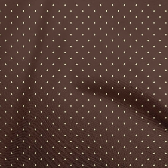 oneOone Cotton Poplin Brown Fabric Dot Sewing Fabric By The Yard Printed Diy Clothing Sewing Supplies 42 Inch Wide