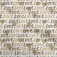 thumbnail image 1 of oneOone Cotton Poplin Brown Fabric Valentine Love Heart Dress Material Fabric Print Fabric By The Yard 42 Inch Wide, 1 of 4