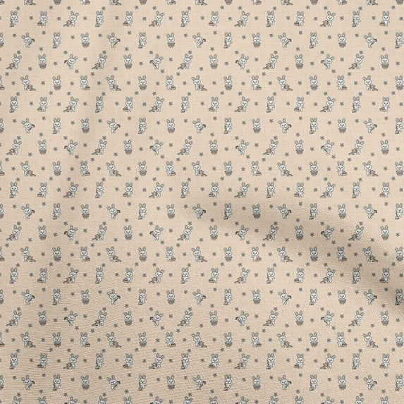 oneOone Cotton Poplin Brown2 Fabric Kids Animal Sewing Material Print Fabric By The Yard 42 Inch Wide
