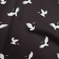 thumbnail image 1 of oneOone Cotton Poplin Chocolate Brown Fabric Bird Sewing Material Print Fabric By The Yard 42 Inch Wide, 1 of 4