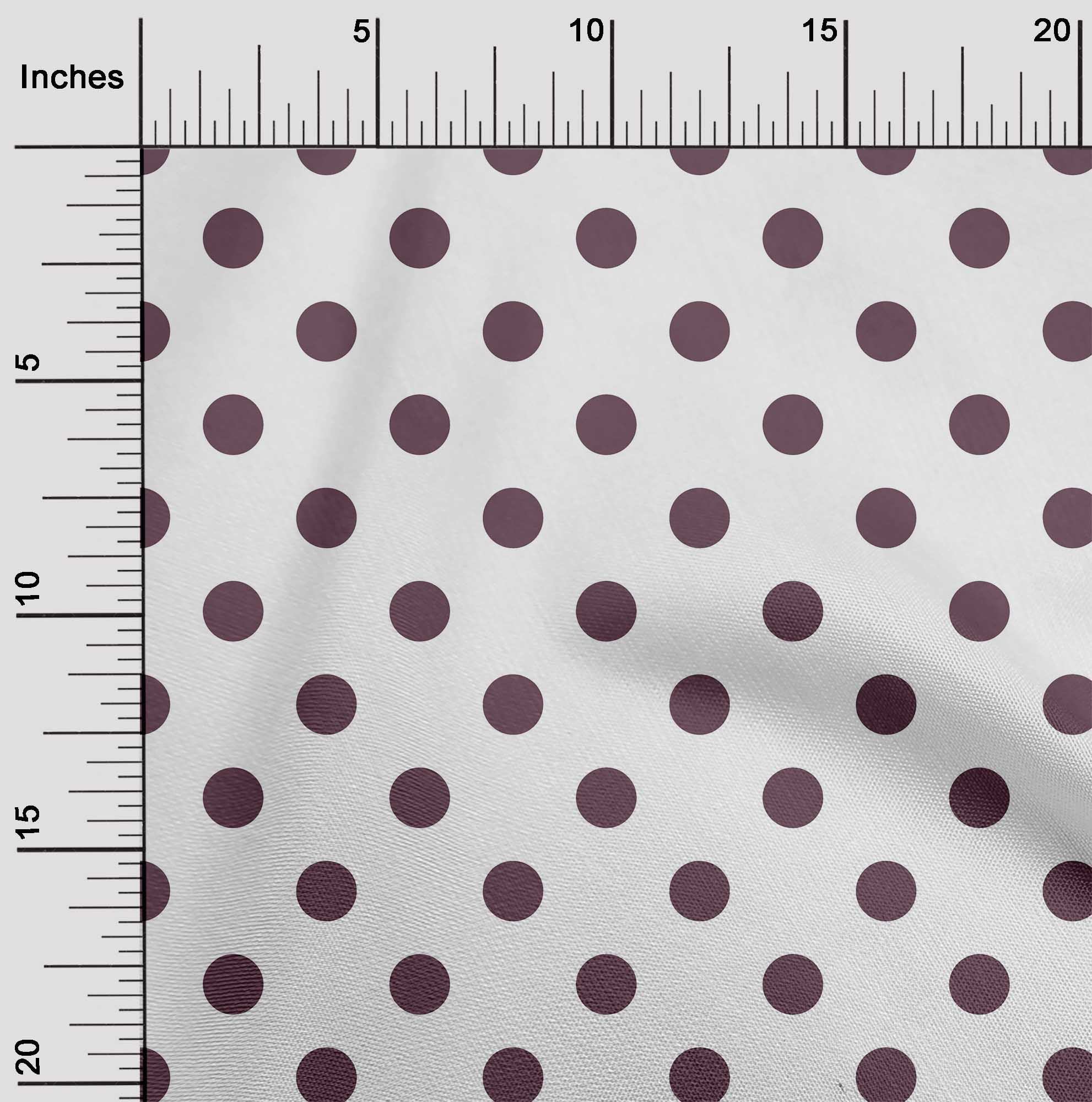oneOone Cotton Poplin Chocolate Brown Fabric Polka Dots Dots Craft Projects Decor Fabric Printed By The Yard 42 Inch Wide