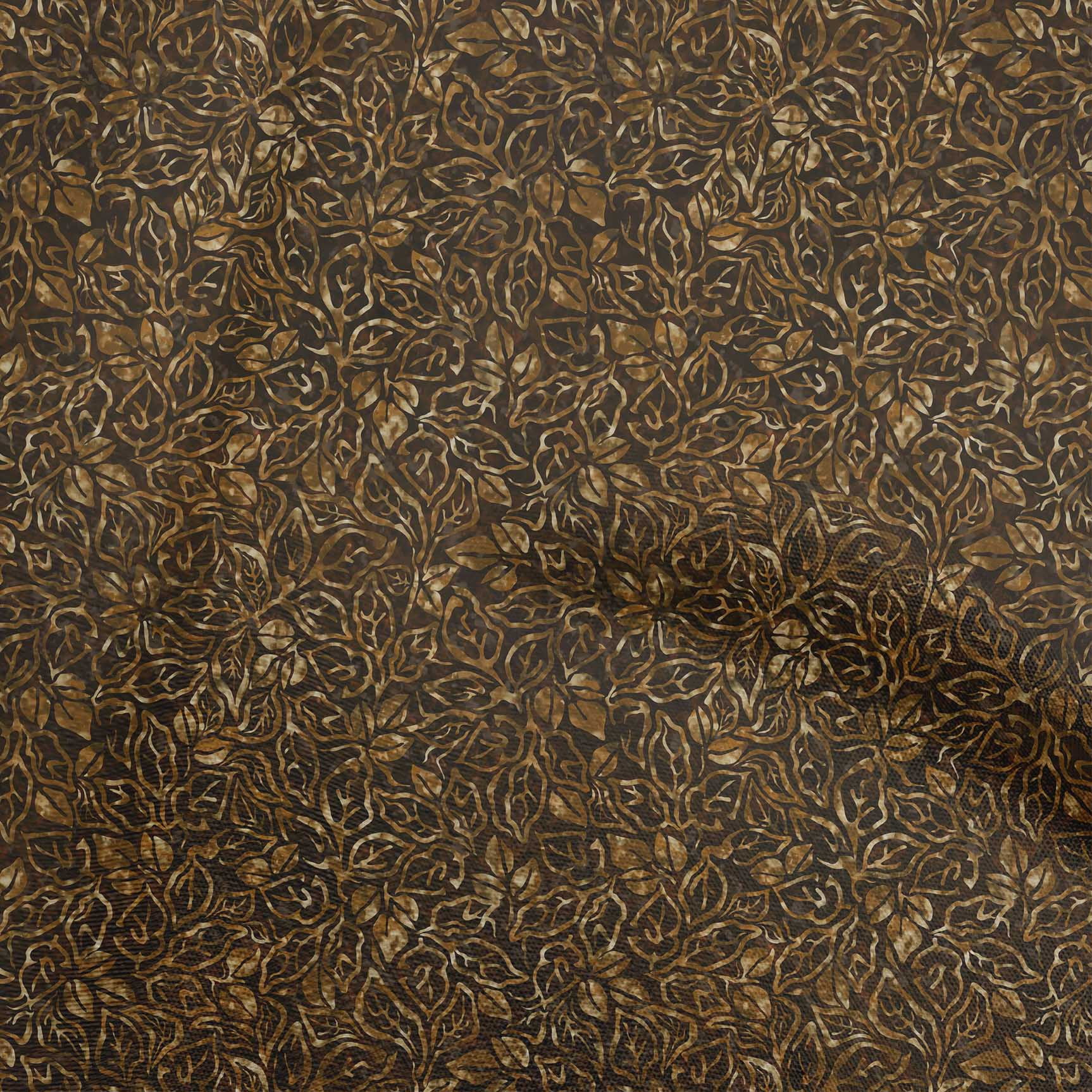 Brown - Natural Dyed Cotton Bagh Print Fabric 31