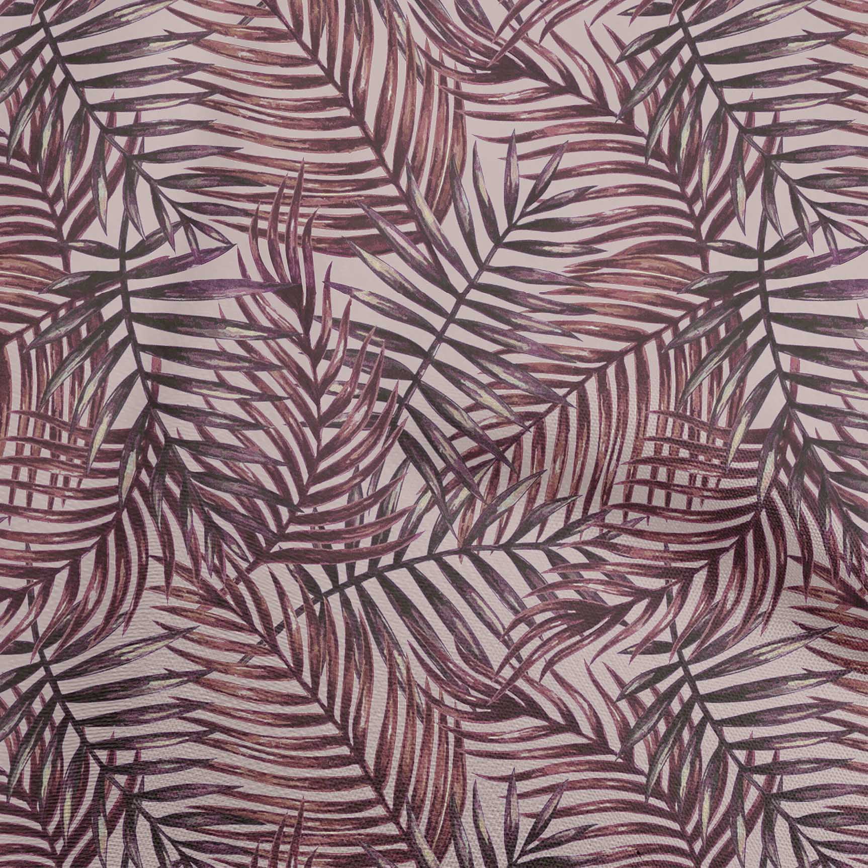 oneOone Cotton Poplin Dark Magenta Fabric Leaves Sewing Fabric By The Yard Printed Diy Clothing Sewing Supplies 56 Inch Wide