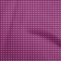 oneOone Cotton Poplin Dark Magenta Fabric Polka Dress Material Fabric Print Fabric By The Yard 56 Inch Wide
