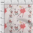 thumbnail image 1 of oneOone Cotton Poplin Dark Peach Fabric Cartoon Sheep|Baby Feeder & Baby Stroller Kids Sewing Material Print Fabric By The Yard 42 Inch Wide, 1 of 4