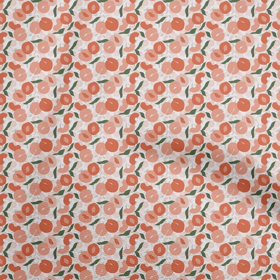 oneOone Cotton Poplin Dark Peach Fabric Fruits Sewing Fabric By The Yard Printed Diy Clothing Sewing Supplies 56 Inch Wide