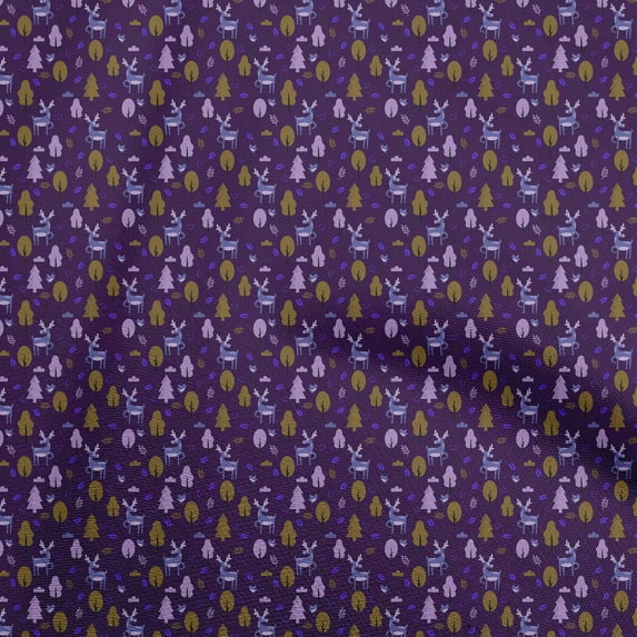 oneOone Cotton Poplin Dark Purple Fabric Kids Diy Clothing Quilting Fabric Print Fabric By Yard 42 Inch Wide
