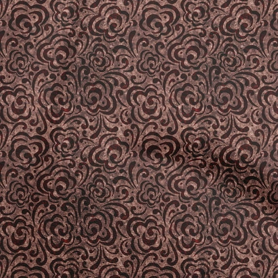oneOone Cotton Poplin Dark Rose Brown Fabric Aian Batik Sewing Fabric By The Yard Printed Diy Clothing Sewing Supplies 56 Inch Wide