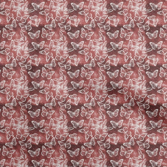 oneOone Cotton Poplin Dark Rose Brown Fabric Butterflies Diy Clothing Quilting Fabric Print Fabric By Yard 42 Inch Wide