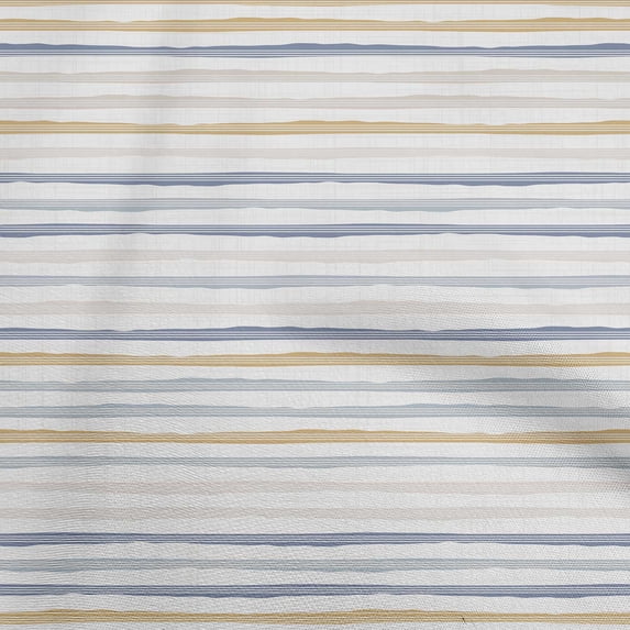 oneOone Cotton Poplin Dusty Blue Fabric Stripes Quilting Supplies Print Sewing Fabric By The Yard 42 Inch Wide