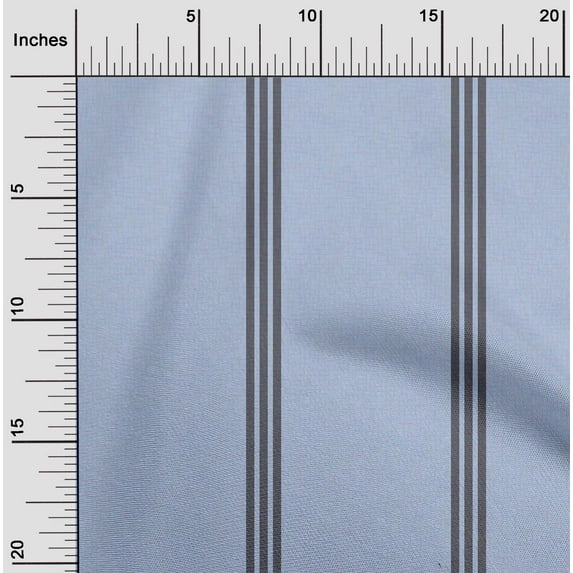 oneOone Cotton Poplin Dusty Blue2 Fabric Wide Stripe Dress Material Fabric Print Fabric By The Yard 56 Inch Wide