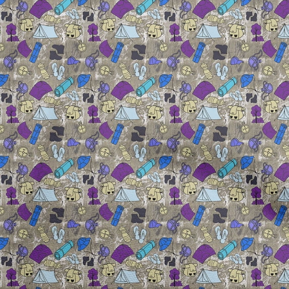 oneOone Cotton Poplin Dusty Gray Fabric Travel Sewing Fabric By The Yard Printed Diy Clothing Sewing Supplies 42 Inch Wide