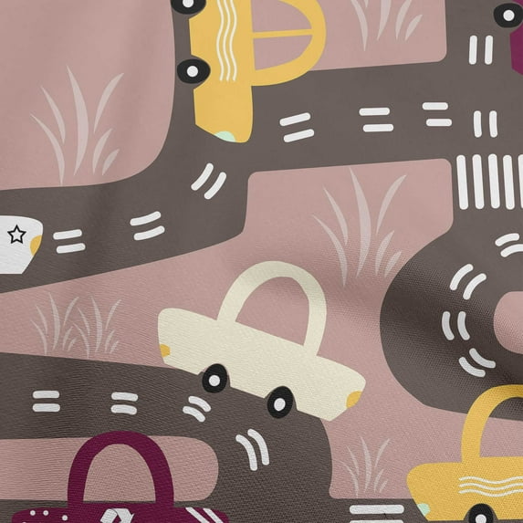 oneOone Cotton Poplin Dusty Rose Fabric Car Diy Clothing Quilting Fabric Print Fabric By Yard 56 Inch Wide
