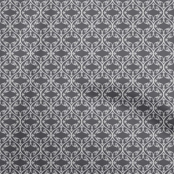 oneOone Cotton Poplin Eggplant Purple Fabric Ogee Craft Projects Decor Fabric Printed By The Yard 42 Inch Wide